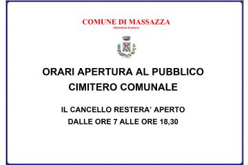 Orari apertura Uffici Comunali